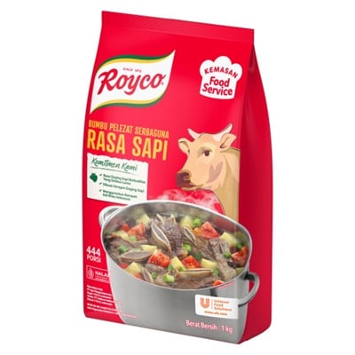 Royco Bumbu Penyedap Rasa Sapi Pouch 1kg - Penyedap khas Indonesia untuk hasilkan masakan dengan citarasa gurih & rasa daging yang mantap!